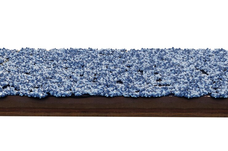 PSD 3d render of square soil land geology cross section with stone garvel pebbles and cobbles stone