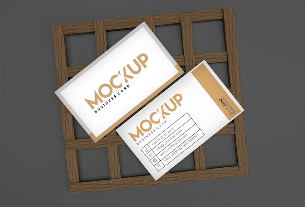3D render Stack visitekaartjes Mockup ontwerp.