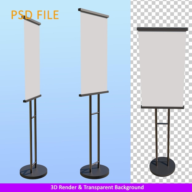 3d 렌더링 스탠드 광고