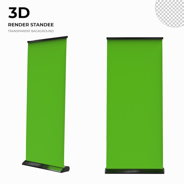 PSD 3d render standee on transparent background