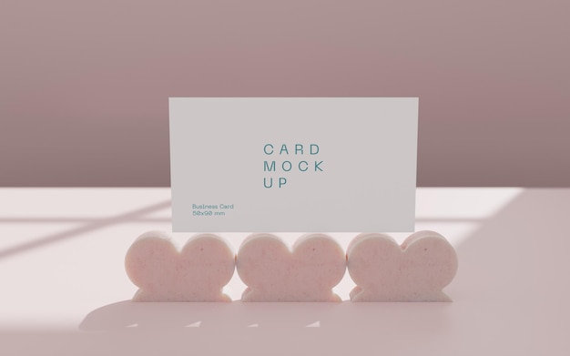 3d render stationery brand identity mockup business card