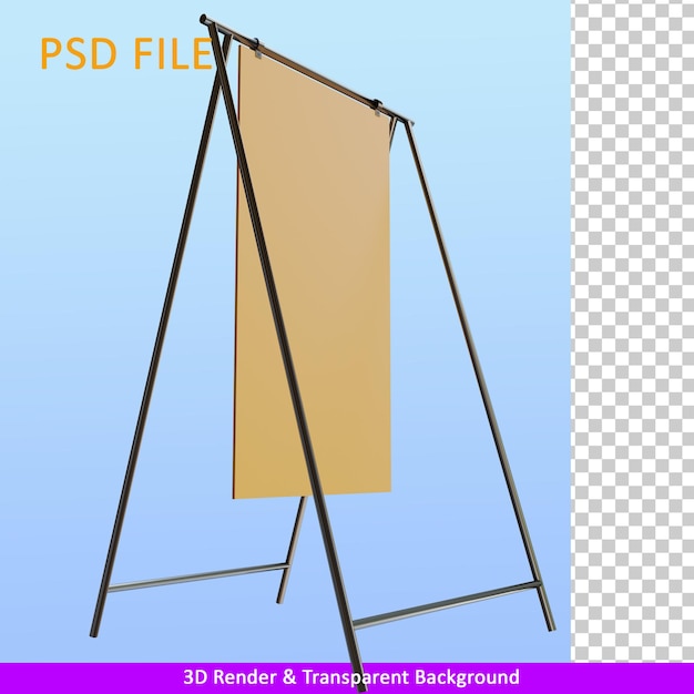 PSD 3d render stojak reklamowy na zewnątrz