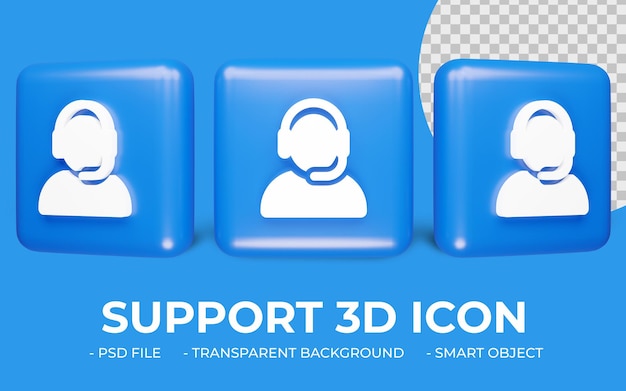 3d render support o call us icon design