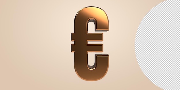 3d Render Symbol Waluty Euro Z Przezroczystym Tłem