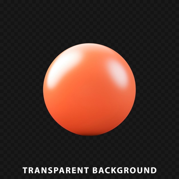 3d render table tennis ball isolated on transparent background