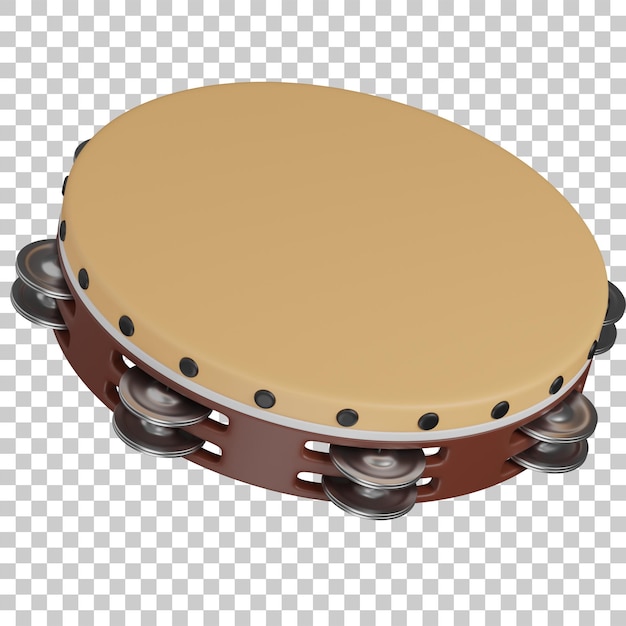 3d render tambourine icon