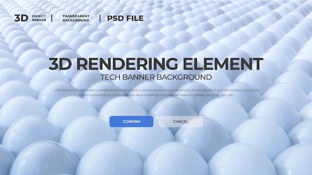 PSD 3d render technology banner hd