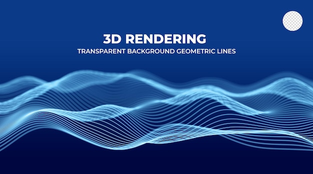 3D render teknolojisi geometrik soyut çizgi görselleştirme
