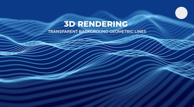 3D render teknolojisi geometrik soyut çizgi görselleştirme