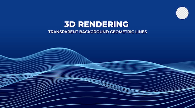 3D render teknolojisi geometrik soyut çizgi görselleştirme