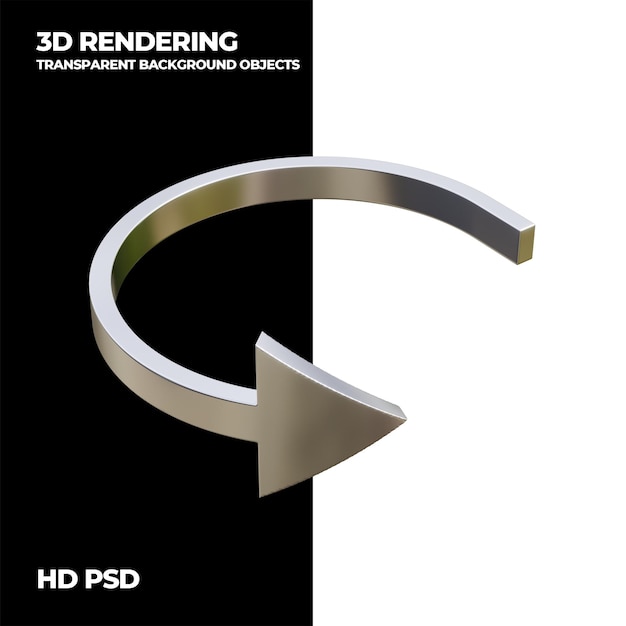 3D render teknolojisi ok şeffaf arka plan öğesi