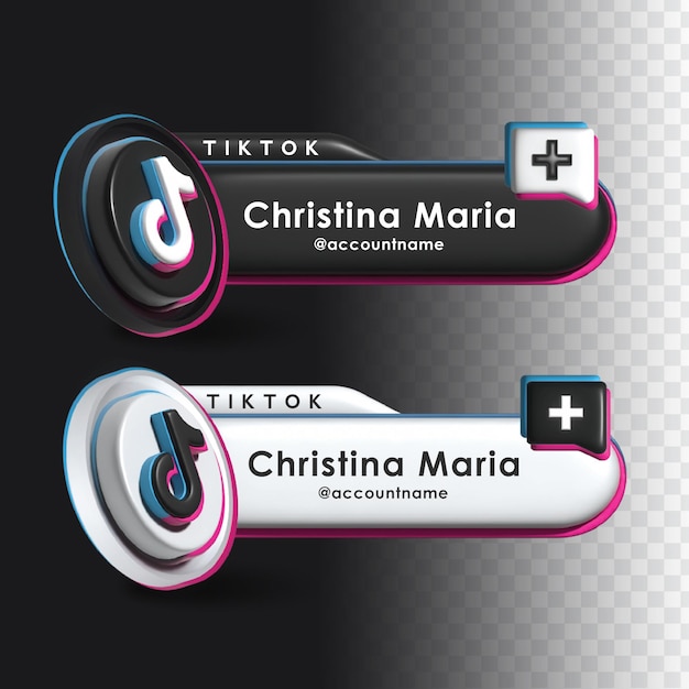 PSD 3d render tiktok promozione design