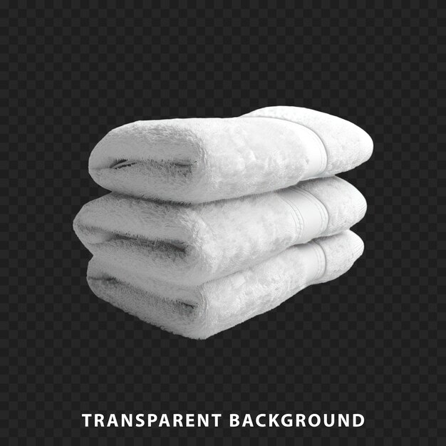 PSD 3d render towel isolated on transparent background