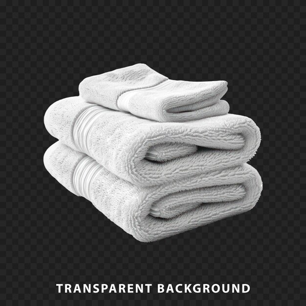 3d render towel isolated on transparent background