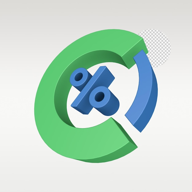 PSD 3d render trading icon symbol