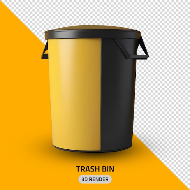 PSD 3d render trash box icon