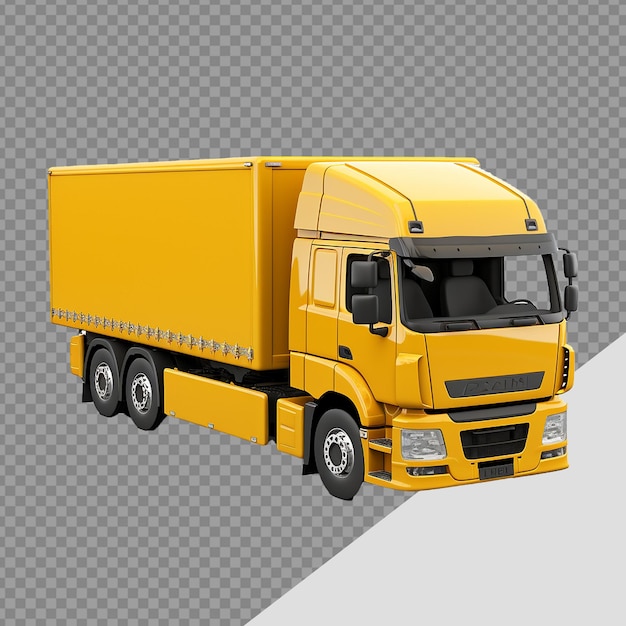 PSD 3d render of a truck png isolated on transparent background