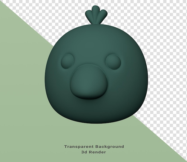 PSD 3d render of turnip chick miniature cute character