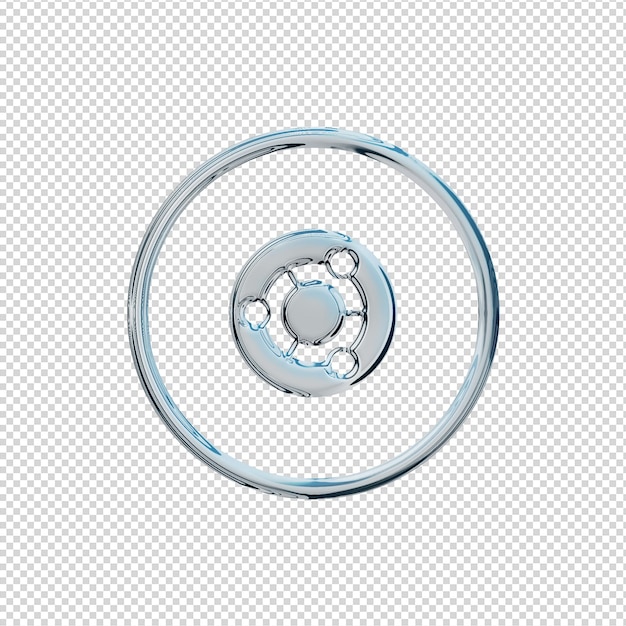 3DレンダリングUbuntuアイコンChrome光沢