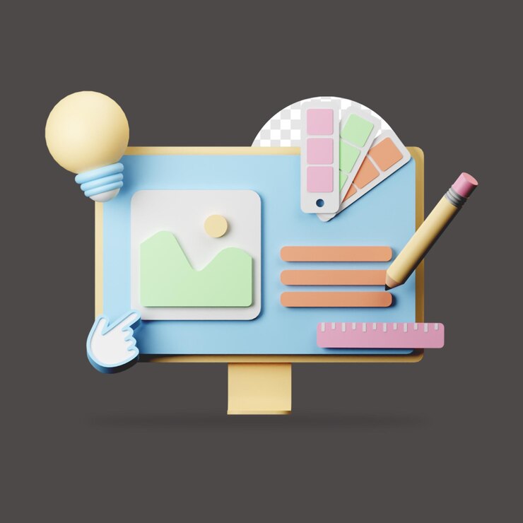 PSD 3d render ui designer графика