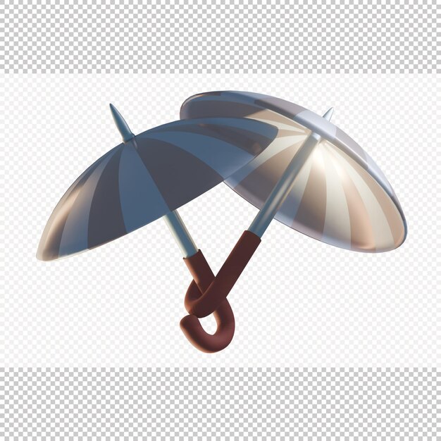 PSD 3d render of umbrella