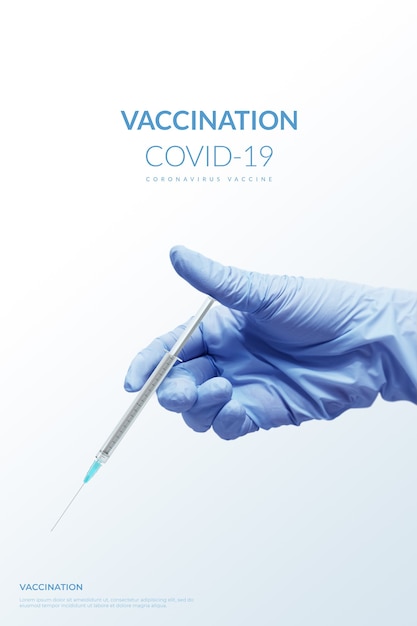 3D render vaccinatie coronavirus vaccin