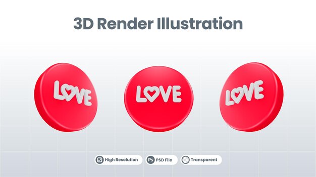 3d render valentijn met liefdeslied pictogram voor ui ux web mobiele app social media promotie