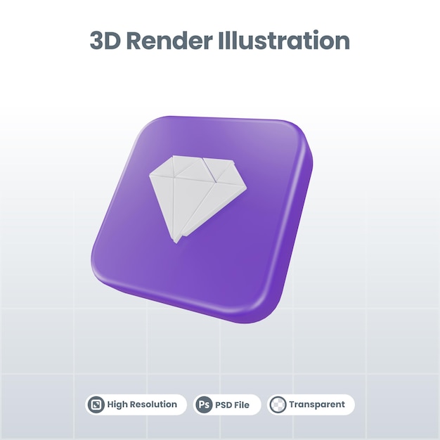 UI UX Web モバイル アプリ ソーシャル メディア プロモーションのギフト ボックス アイコンと 3 D レンダリング バレンタイン