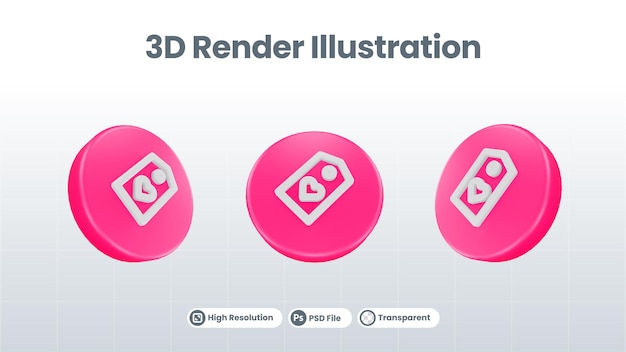 3d render valentine with presentation icon for ui ux web mobile app social media promotion