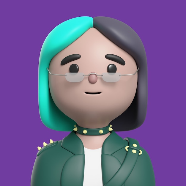 3D render van avatar karakter