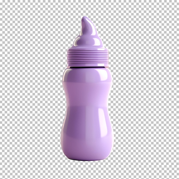 PSD 3d-render van een babyfles