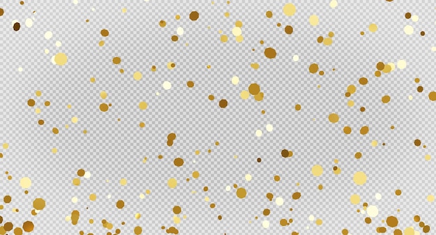 3D render van gouden confetti met vliegen