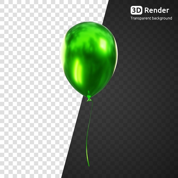 3D render van groene ballon