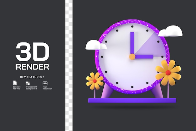 3D render van illustratie van de lente naar voren