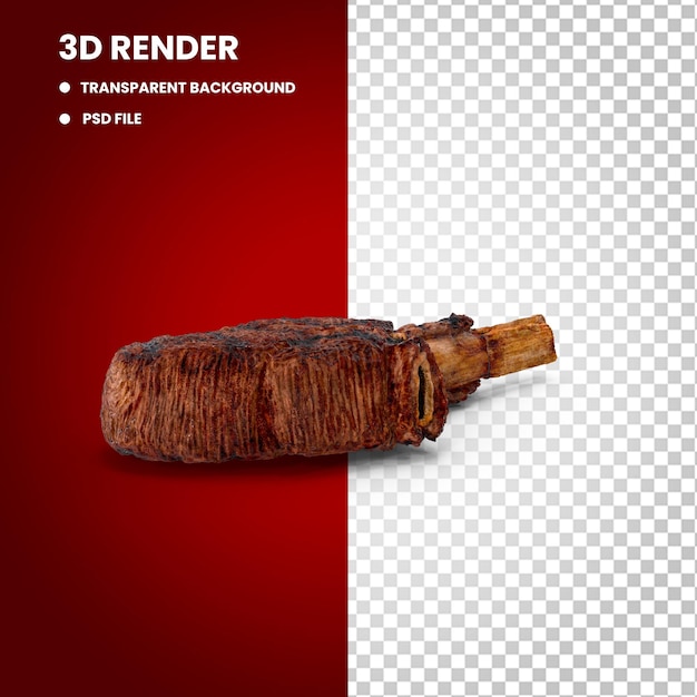 PSD 3d render vegetarische burger cloche kok met geroosterde kalkoen gegrilde tomahawk steak cheese burger