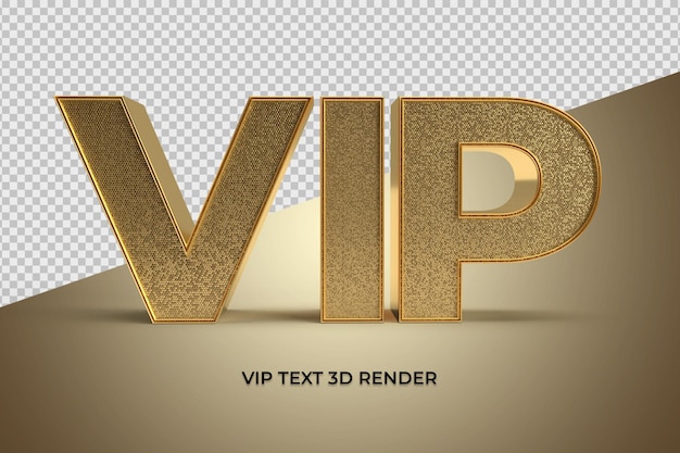 PSD 3d render vip text