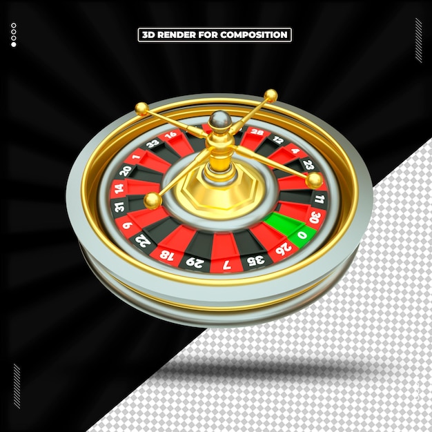 PSD 3d render voorwerp casino roulette