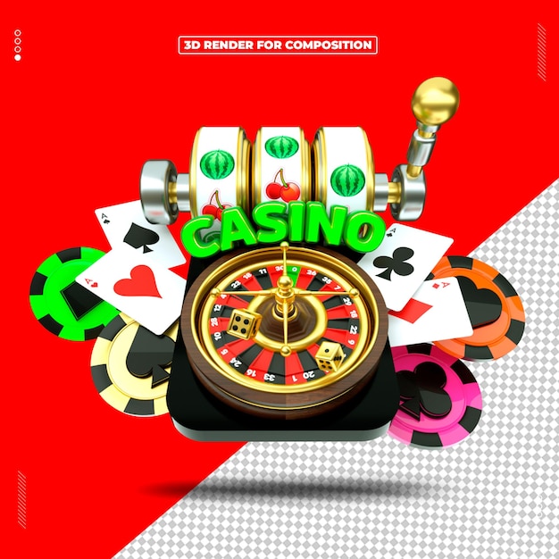 3D render voorwerp casino roulette