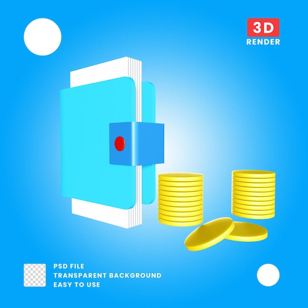 3d render wallet