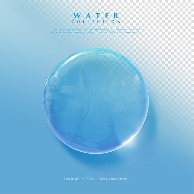 3d render Water collection
