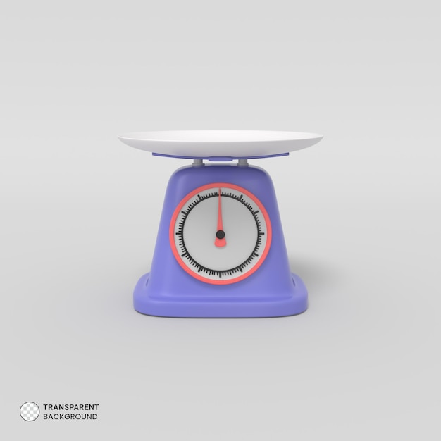 3d render weight scale icon