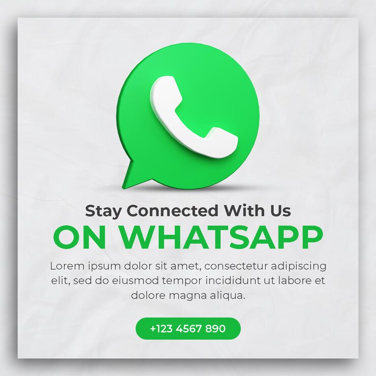 3d render whatsapp zakelijke promotie voor postsjabloon voor sociale media