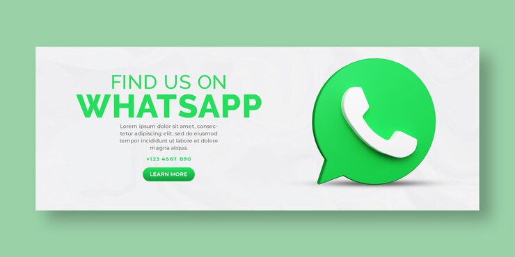 3d render whatsapp zakelijke promotie voor sociale media facebook voorbladsjabloon