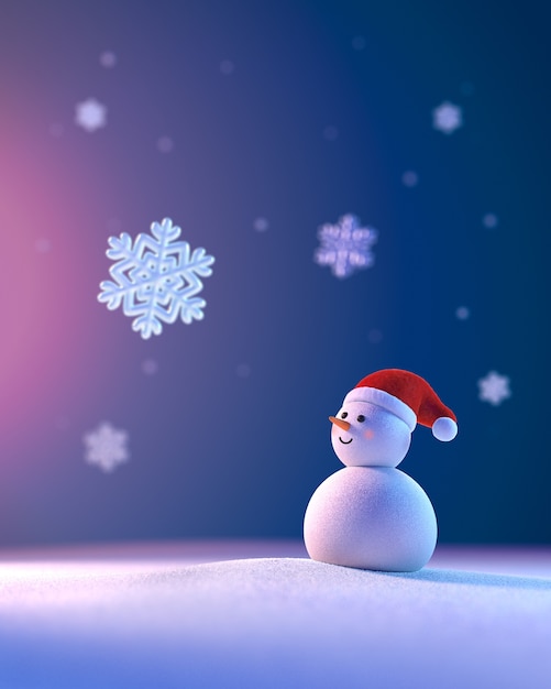 3Dレンダリング 冬のクリスマス