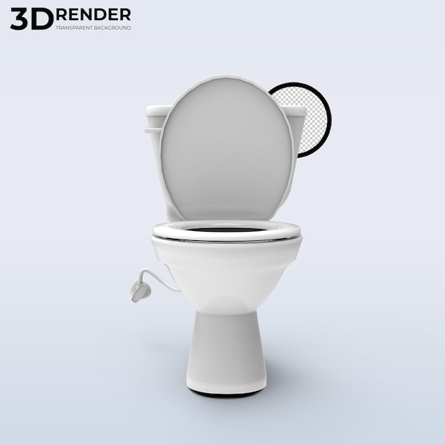 3D render wit Toilet met stoel geïsoleerd background