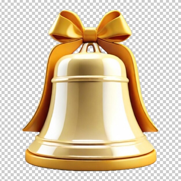 3d render yellow bell png psd