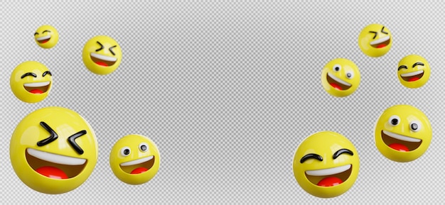 3d render yellow emoji International day of happiness
