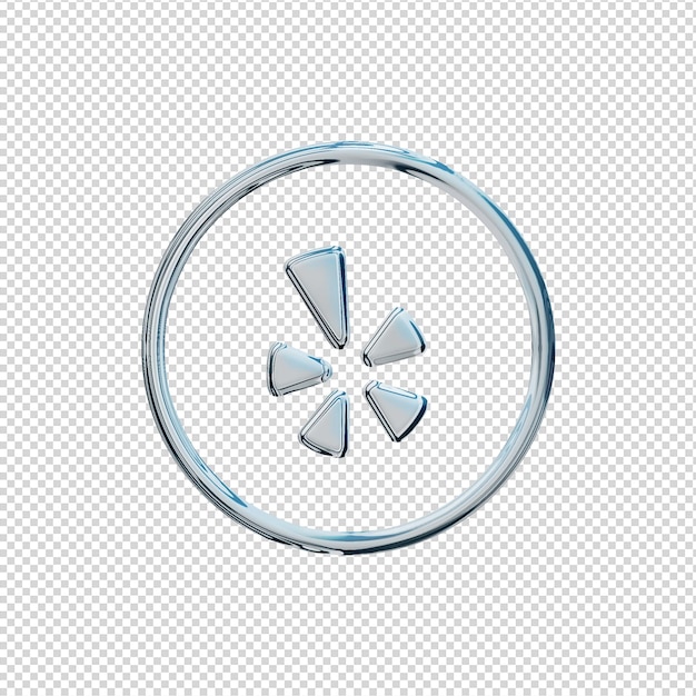 PSD 3d 렌더링 yelp 아이콘 크롬 광택