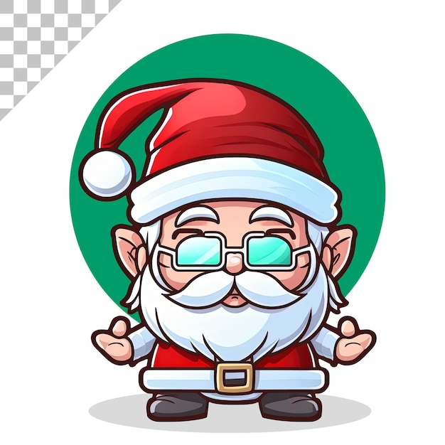 PSD 3d render z cute santa claus charicature