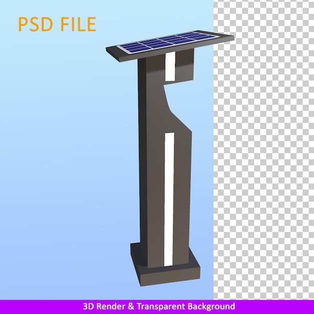 3d render zonne-tuinlicht